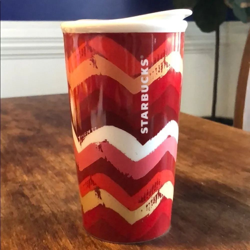 Starbucks Holiday Zig Zag Chevron Travel Mug